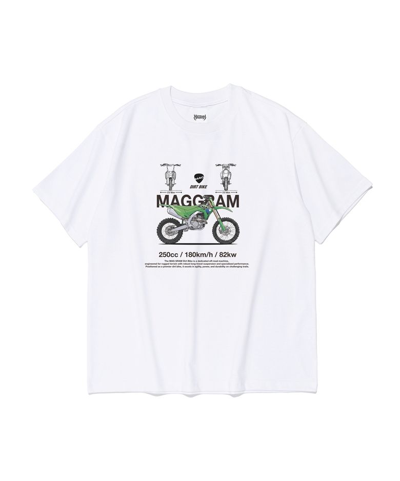 (박스티) MAG 더트 바이크 그래픽 반팔티셔츠 (화이트)