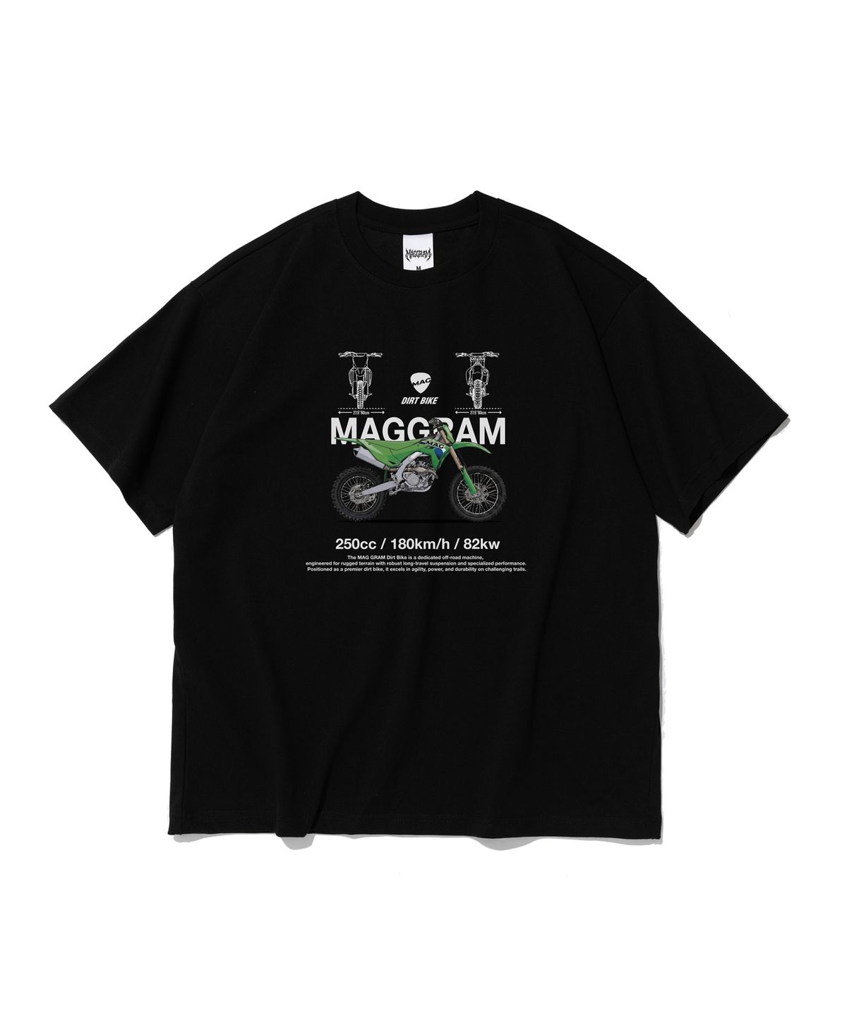 엠에이지그램(MAGGRAM) (박스티) MAG 더트 바이크 그래픽 반팔티셔츠 (블랙)