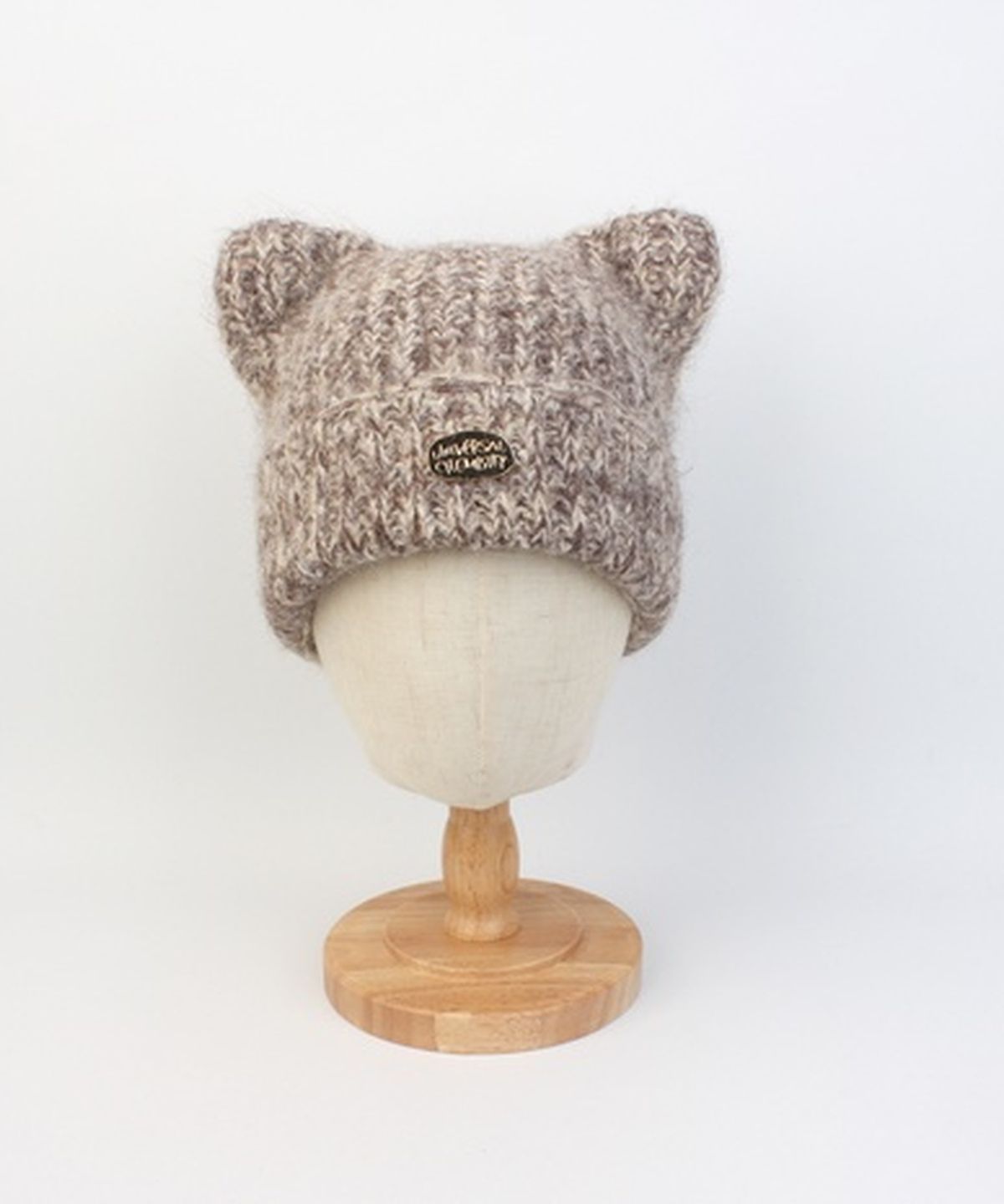 유니버셜 케미스트리(UNIVERSAL CHEMISTRY) Cat Vintage Knit Beige Beanie 고양이비니