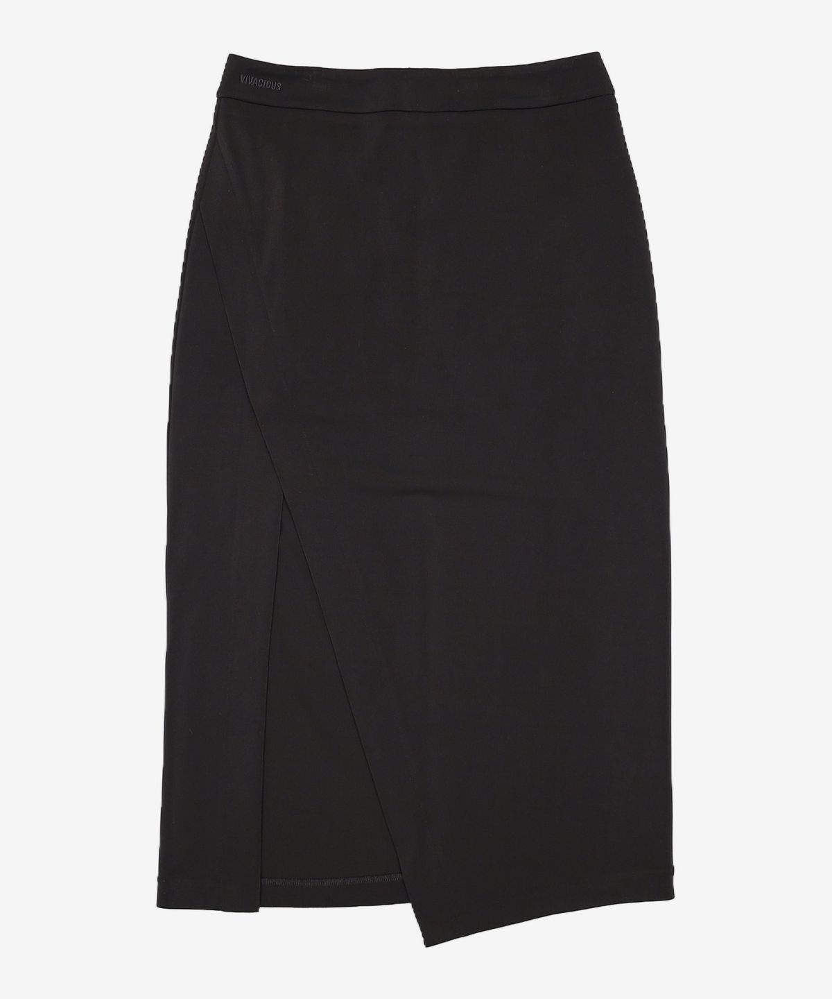 비바셔스(VIVACIOUS) La Oblique Slit Long Skirt BLACK L