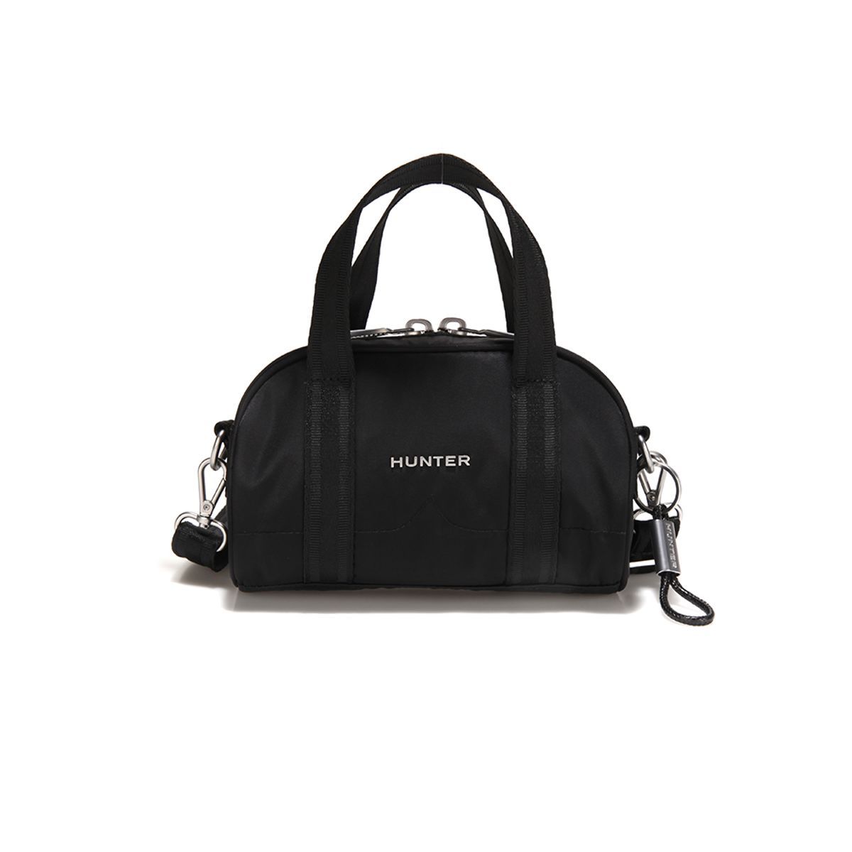헌터(HUNTER) [UNISEX] 프리미엄 나일론 타이니 배럴백 - 블랙 HFU5527BXNBLK