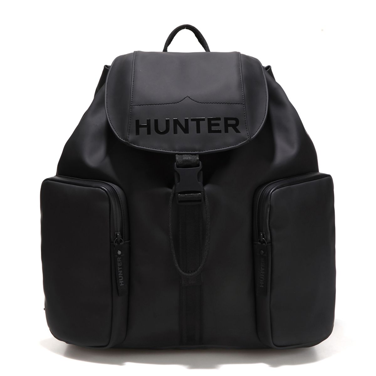 헌터(HUNTER) [UNISEX] 오리지날 라이트웨이트 러버라이즈드 라지 백팩 - 블랙 HFU7140BBZBLK