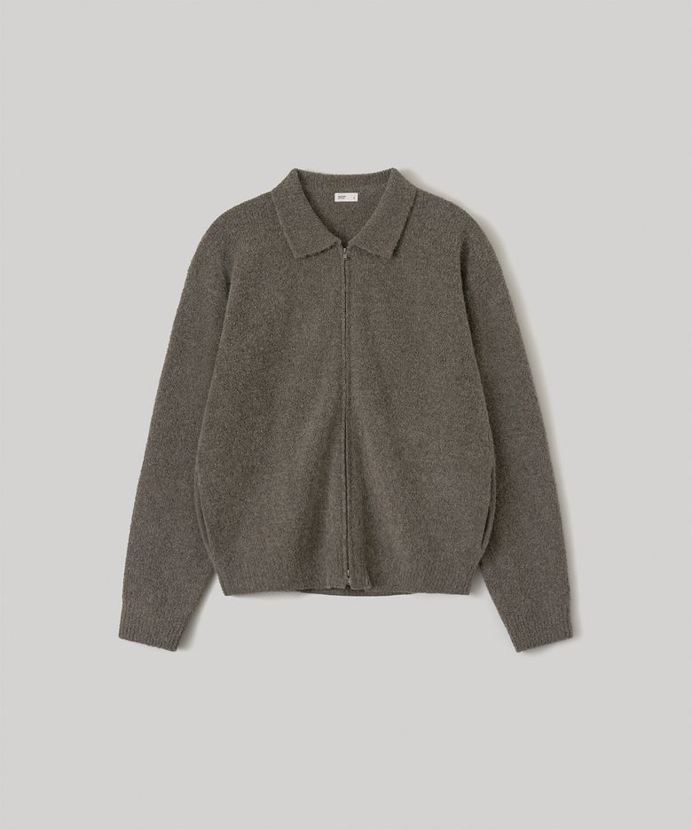 Boucle Knit Blouson (Soil)