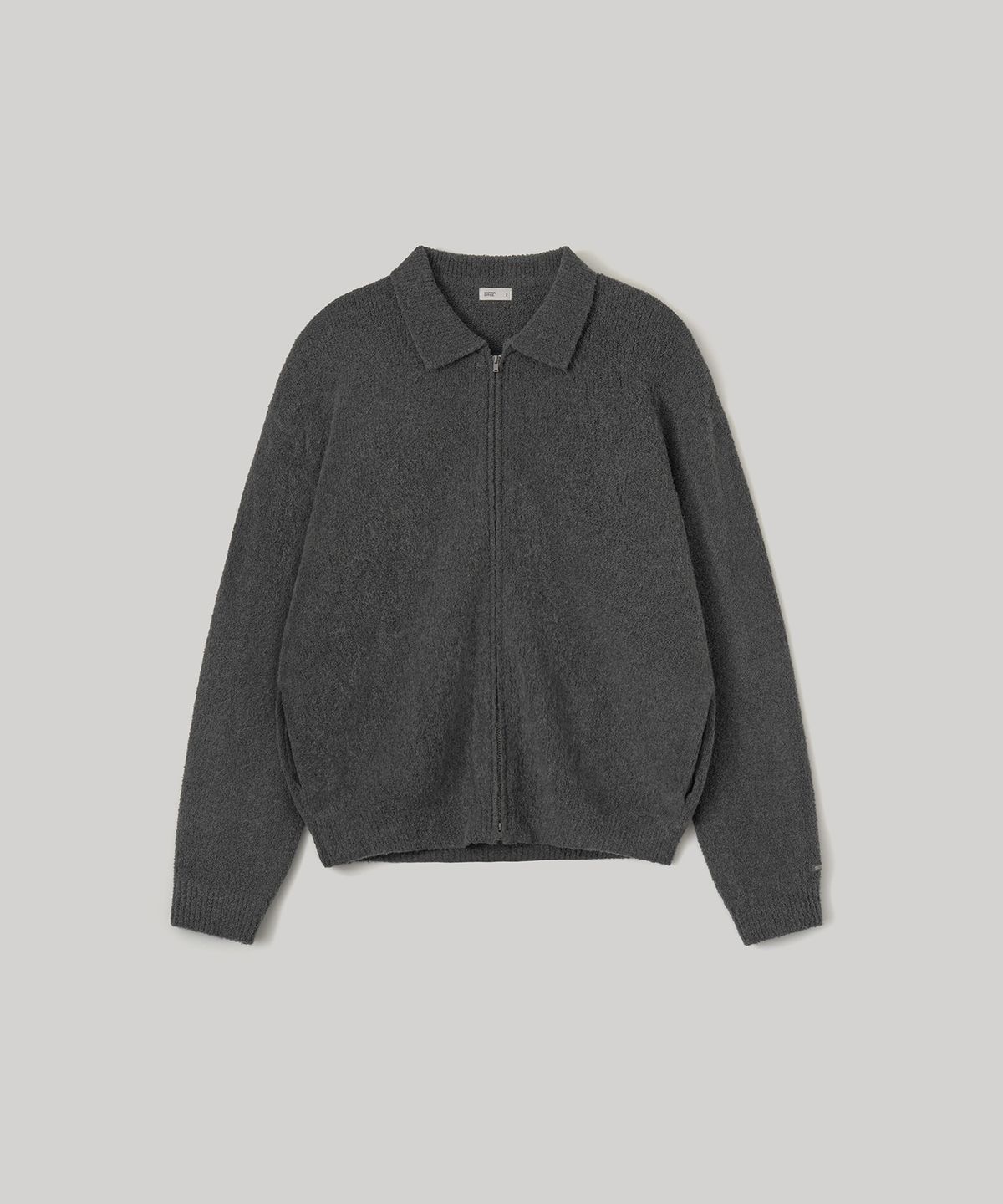 어나더 오피스(ANOTHER OFFICE) Boucle Knit Blouson (Charcoal)