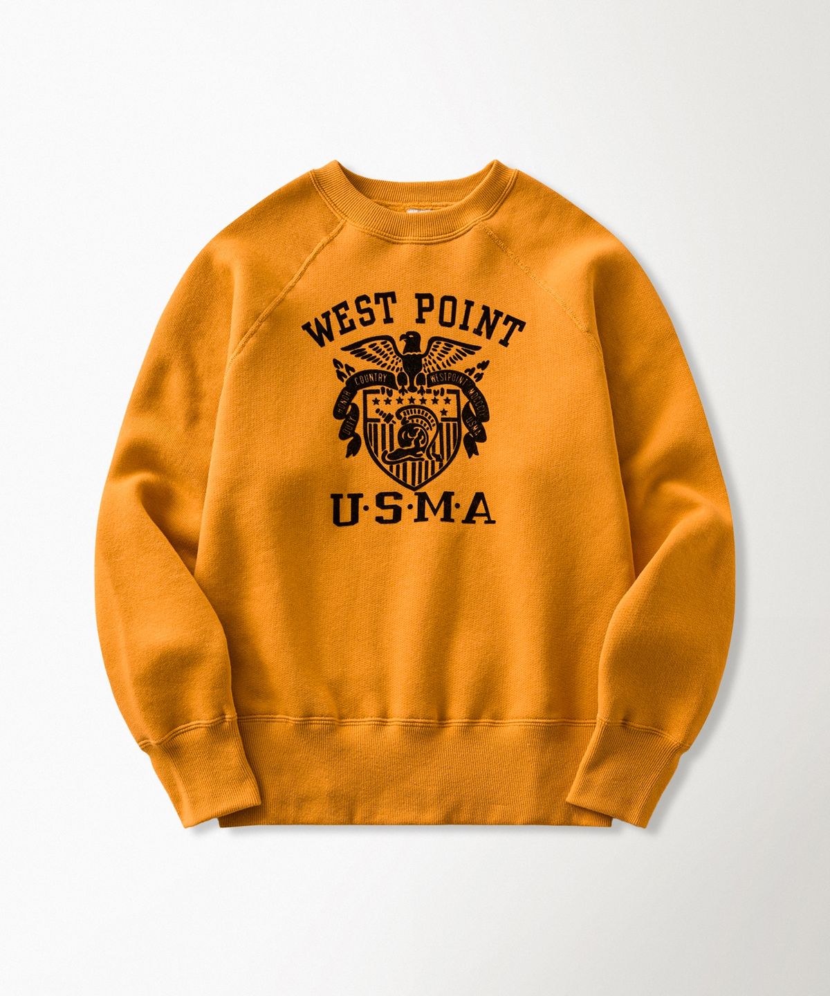 브론슨(BRONSON) Heavyweight USMA Raglan Sweatshirt Yellow