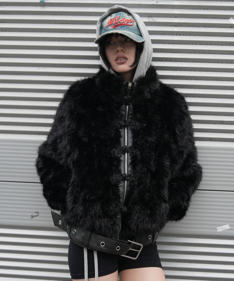 토글 레더 퍼 자켓 (BLACK) F26ZA503