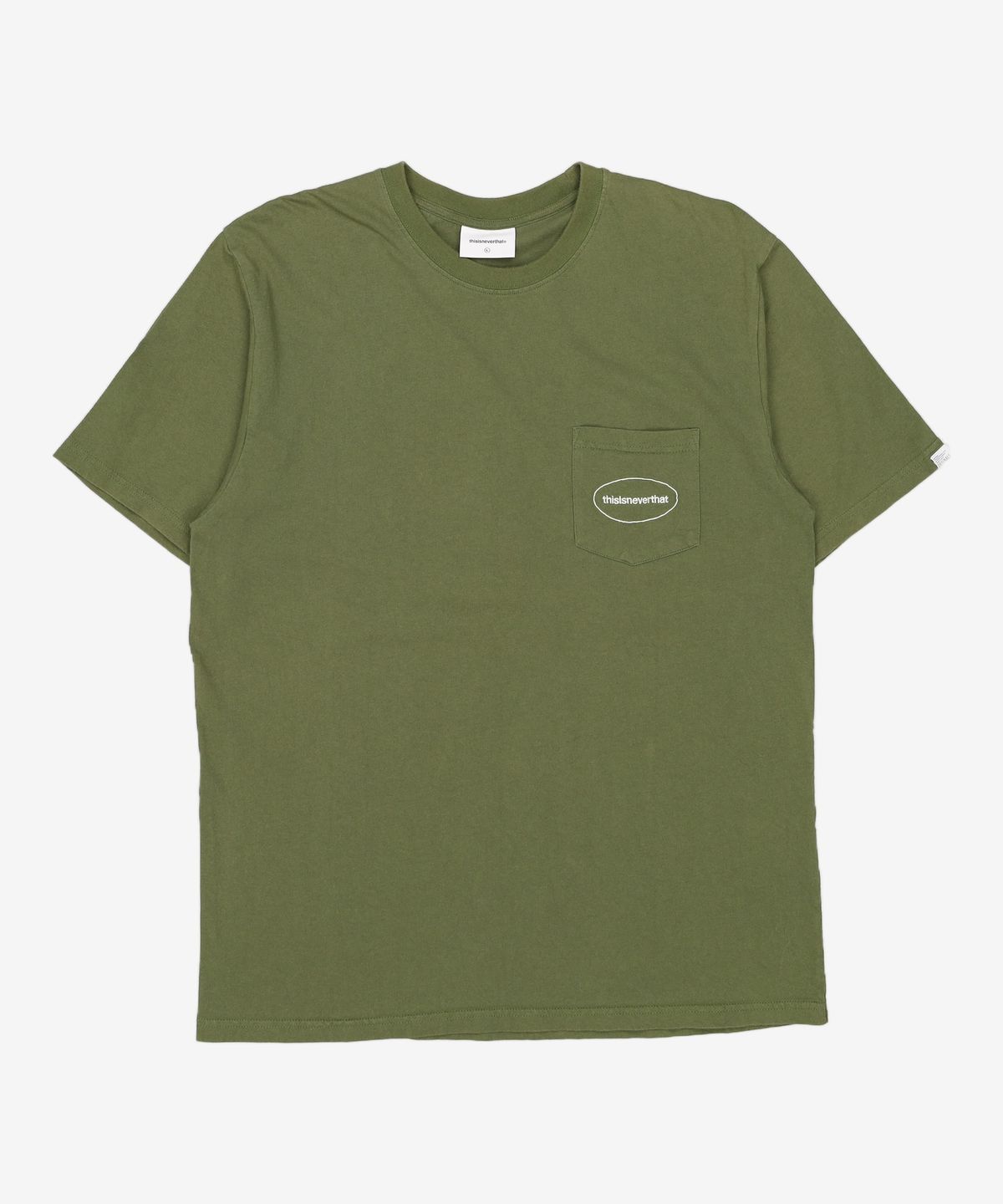 디스이즈네버댓(THISISNEVERTHAT) E/T-Logo Pocket Tee Green L