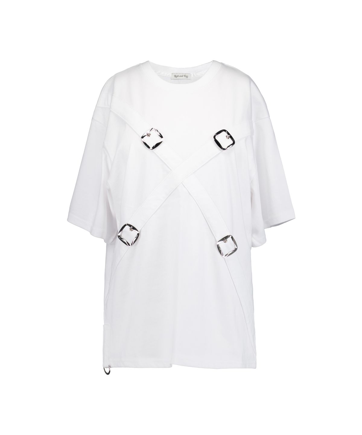 락앤키(LOCK AND KEY) Belted Oversized T-Shirt (White)