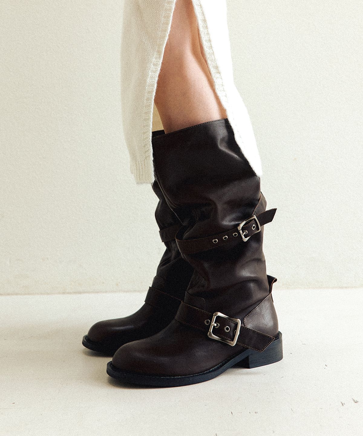 키에레이(CHIELEI) [26FW] VINTAGE BUCKLE BOOTS [C5F10BR]