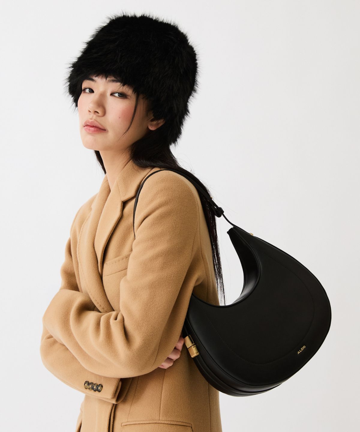 알도(ALDO) 알도 미아 숄더백 - 블랙 오버플로우 ADF1H008HZ006