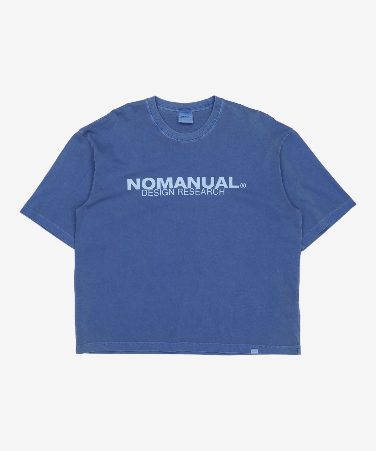 노매뉴얼(NOMANUAL) P.DYED BOX T-SHIRT - BLUE 100