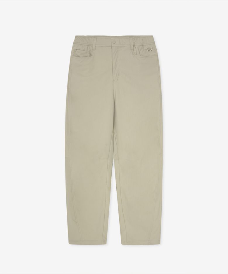 NBNTG31853 / UNI 모닝레이브 우븐 와이드 커브드 팬츠 (S/BEIGE)