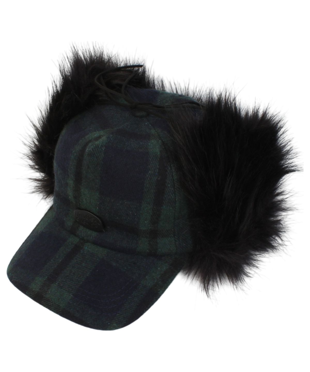 유니버셜 케미스트리(UNIVERSAL CHEMISTRY) Check Green Fur Earflap Cap 귀달이모자