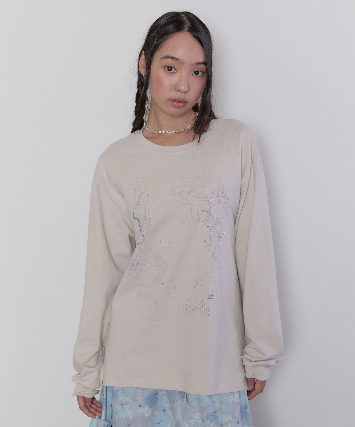 타입서비스(TYPESERVICE) Pixel Fade Hotfix Top [Beige]