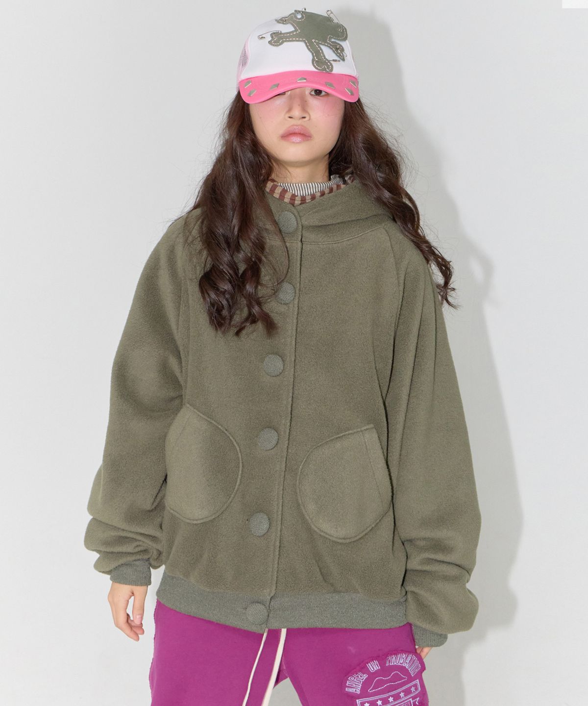 익스파이어드걸(EXPIRED GIRL) [3rd] Fleece Cloud Jacket Khaki