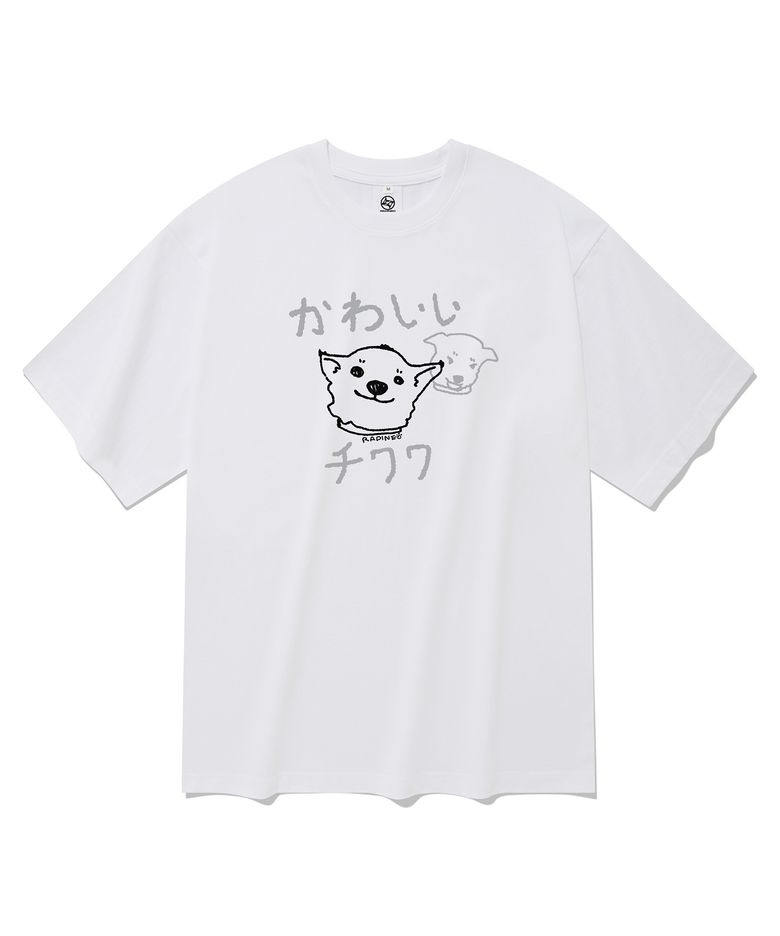 카와이 반팔 티셔츠 화이트