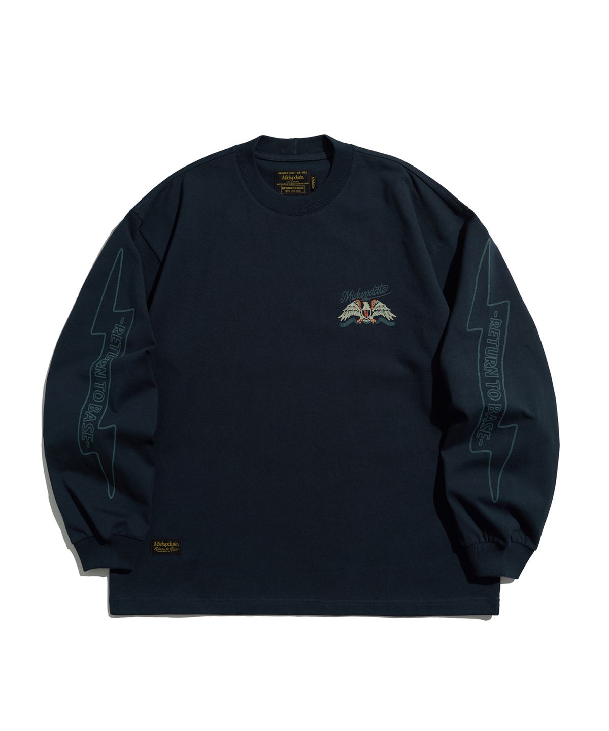 미드업데이트(MIDUPDATE) Biker Graphic Heavyweight Long Sleeve_BL