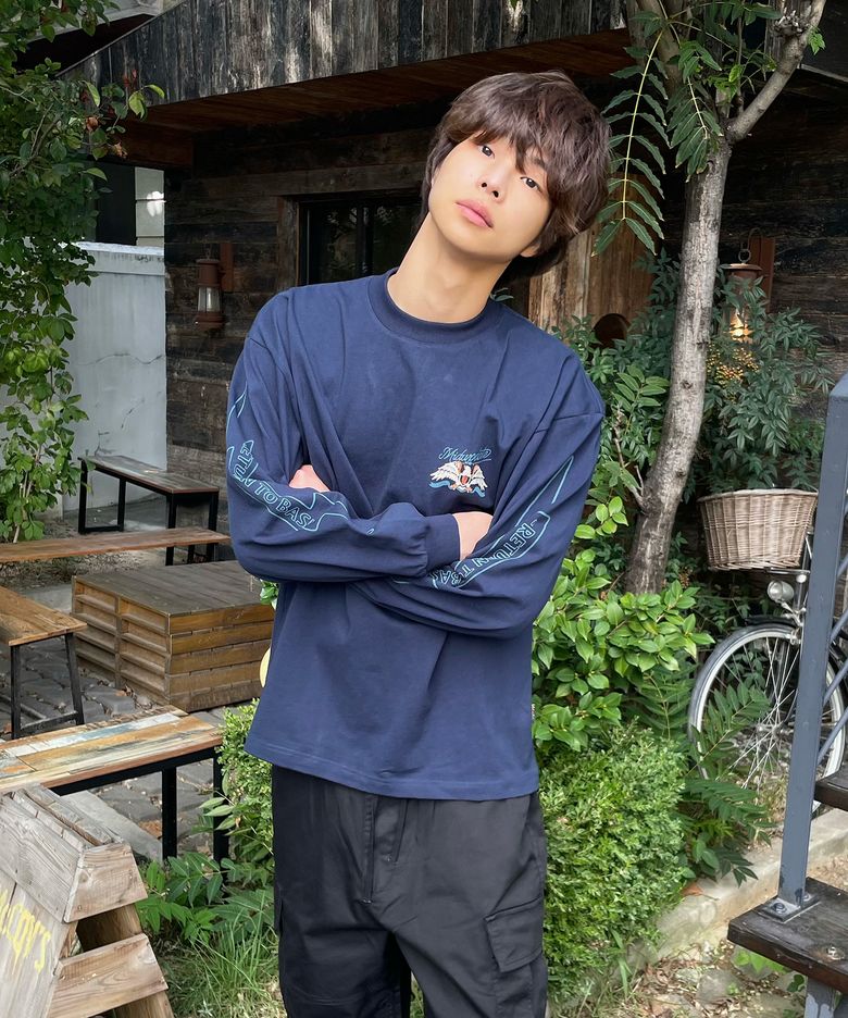 Biker Graphic Heavyweight Long Sleeve_BL