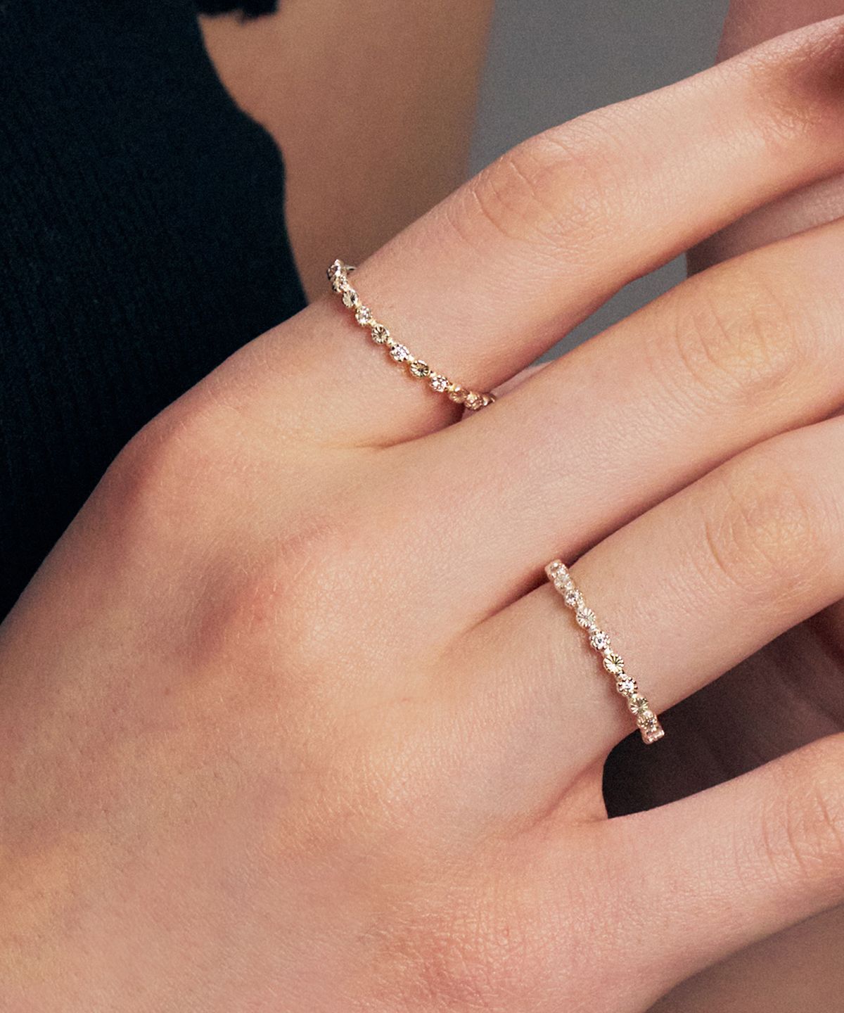 헤이(HEI) [sv925] floral cubic ring