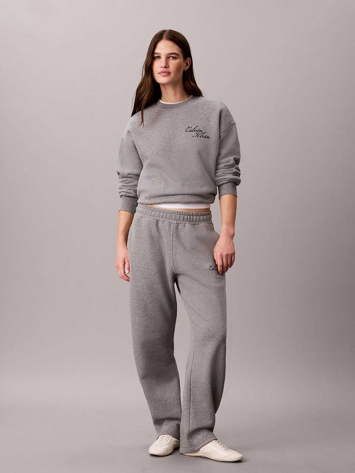 캘빈클라인 진(CALVIN KLEIN JEANS) 여성 텍스쳐드 크루넥 스웻셔츠 47H250G P7E