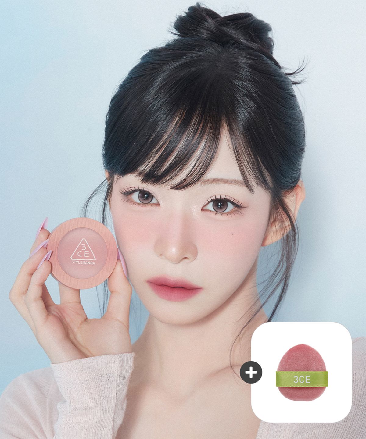 쓰리씨이(3CE) 페이스 블러쉬 (증정 코튼 캔디 핑거 퍼프)