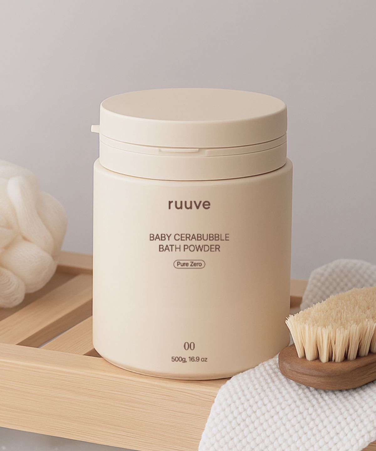 러베(RUUVE) 베이비 세라버블 자연유래 배스 파우더 500g