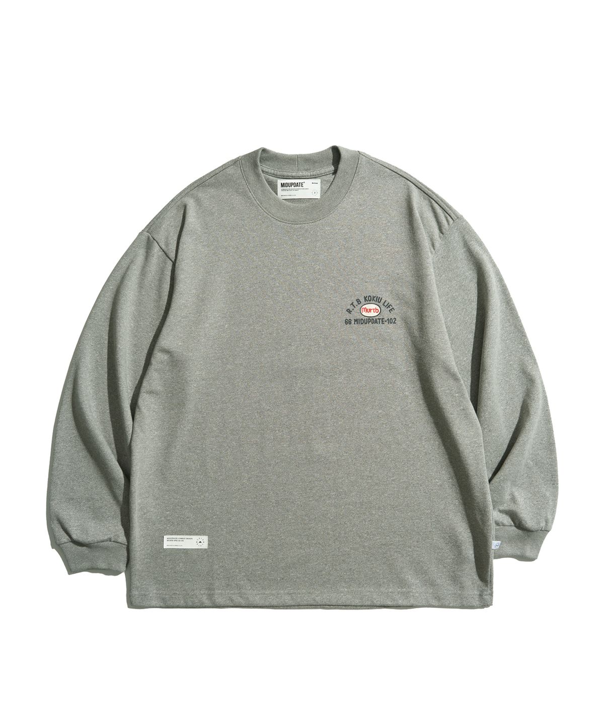 미드업데이트(MIDUPDATE) Essential Cotton Long Sleeve T-Shirt_GR