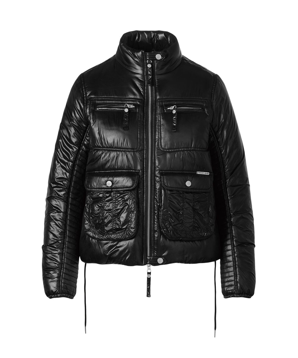더바이닐하우스(THEVINYLHOUSE) UTILITY HIGH NECK LIGHT JACKET BLACK