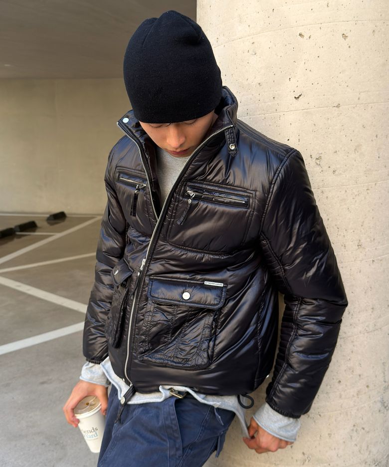 UTILITY HIGH NECK LIGHT JACKET BLACK