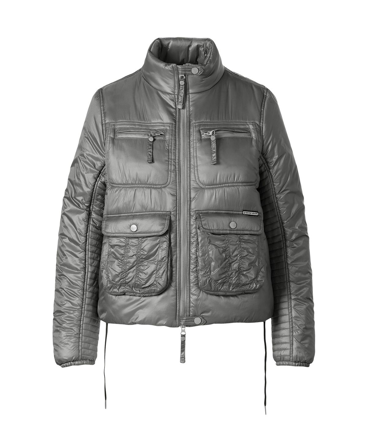 더바이닐하우스(THEVINYLHOUSE) UTILITY HIGH NECK LIGHT JACKET GREY