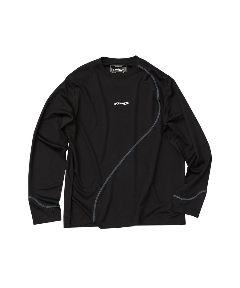 CURVE SEAM LONG SLEE_Black