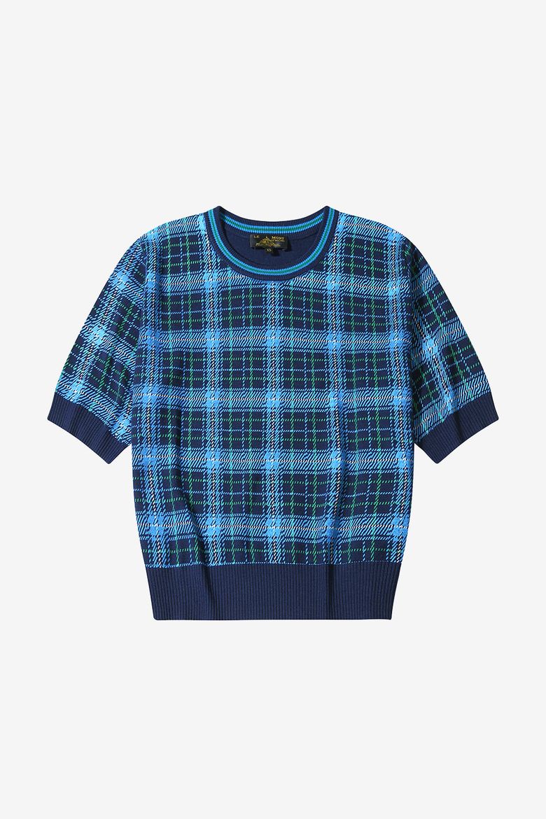SOLEIL-PRINTED SWEATER_Navy