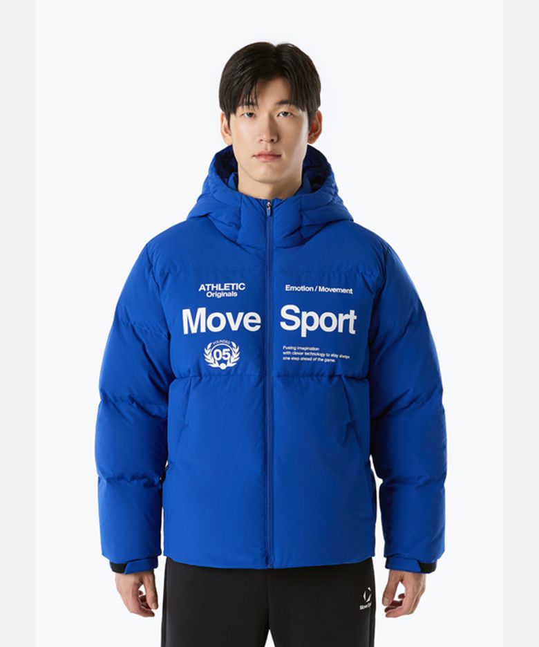 중경량 후드형 덕다운 자켓 블루 VS121EDJ13