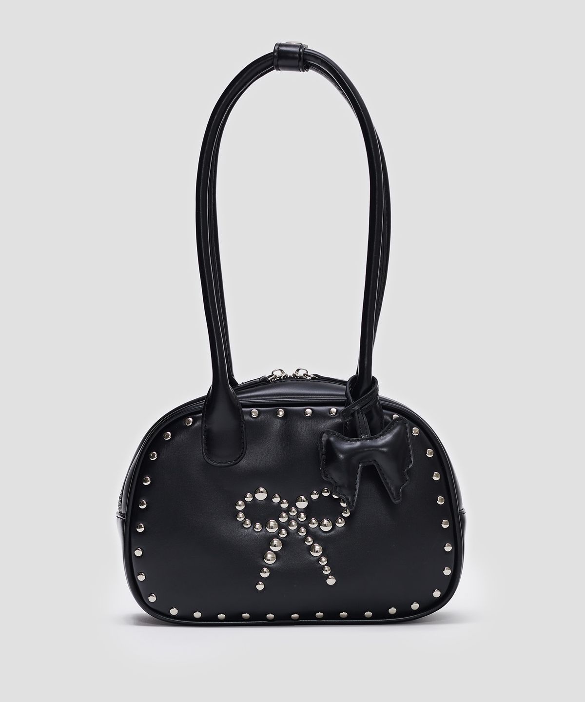 타입서비스(TYPESERVICE) Ribbon Rivet Shoulder Bag [Black]