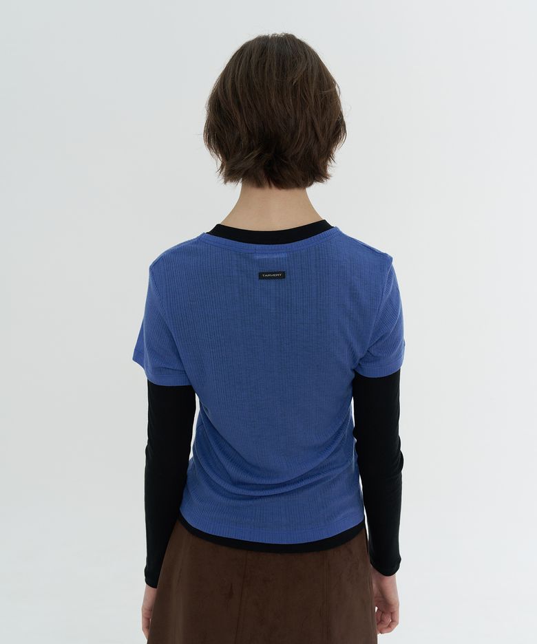 Moibi Tencel Wool T-Shirt - Blue