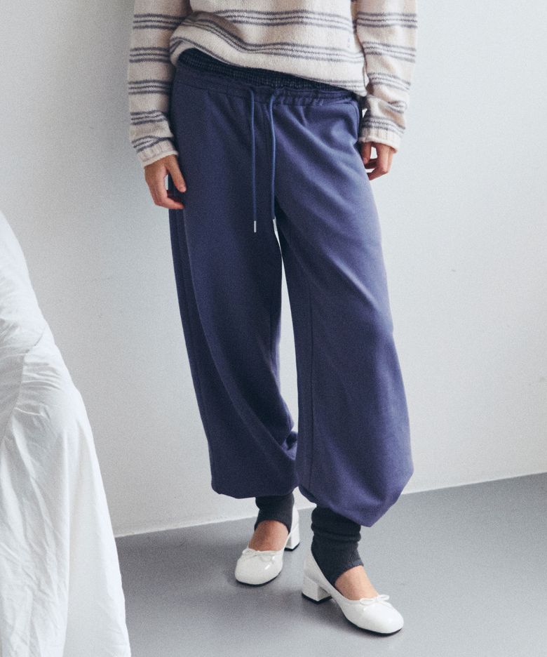 NUBASIC SAGGING SWEAT PANTS DEEP BLUE
