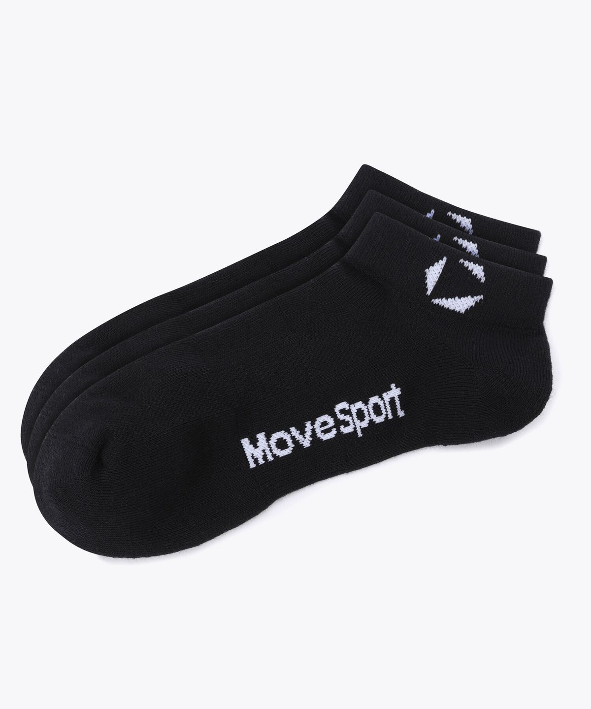 무브스포츠 바이 데상트(MOVESPORT BY DESCENTE) 스니커즈 삭스 (3ea) 블랙 VS123ESO13