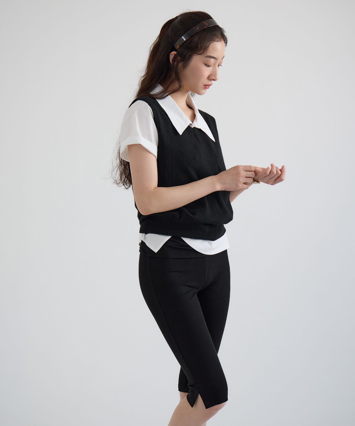 살롱 드 욘(SALON DE YOHN) Relax Capri Pants