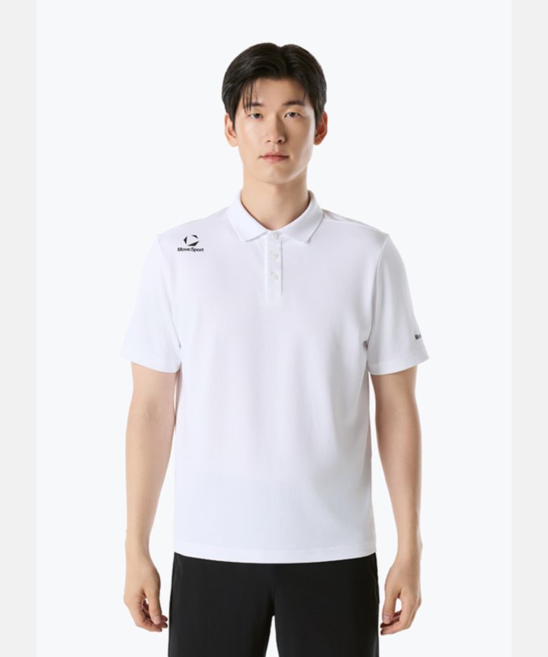 로고 폴로 반팔 티셔츠 화이트 VS121EPS11