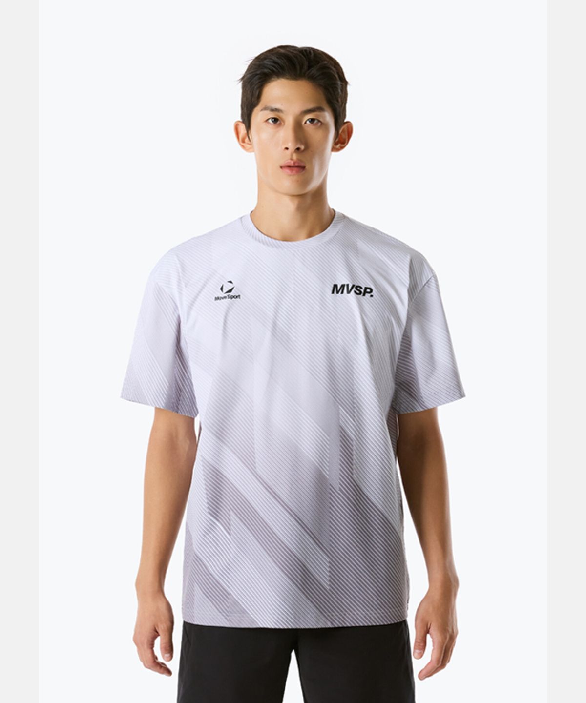 무브스포츠 바이 데상트(MOVESPORT BY DESCENTE) 랠리 스타디움 오버핏 반팔 티셔츠 화이트 VS121ETS14