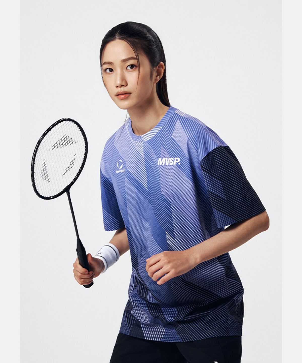 무브스포츠 바이 데상트(MOVESPORT BY DESCENTE) 랠리 스타디움 오버핏 반팔 티셔츠 퍼플 VS121ETS14