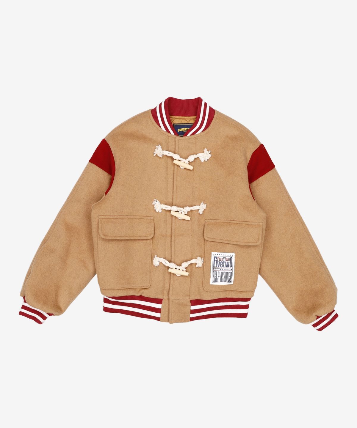 오아이오아이 컬렉션(OIOI COLLECTION) COLOR BLOCK WOOL BASEBALL JACKET [BROWN] S