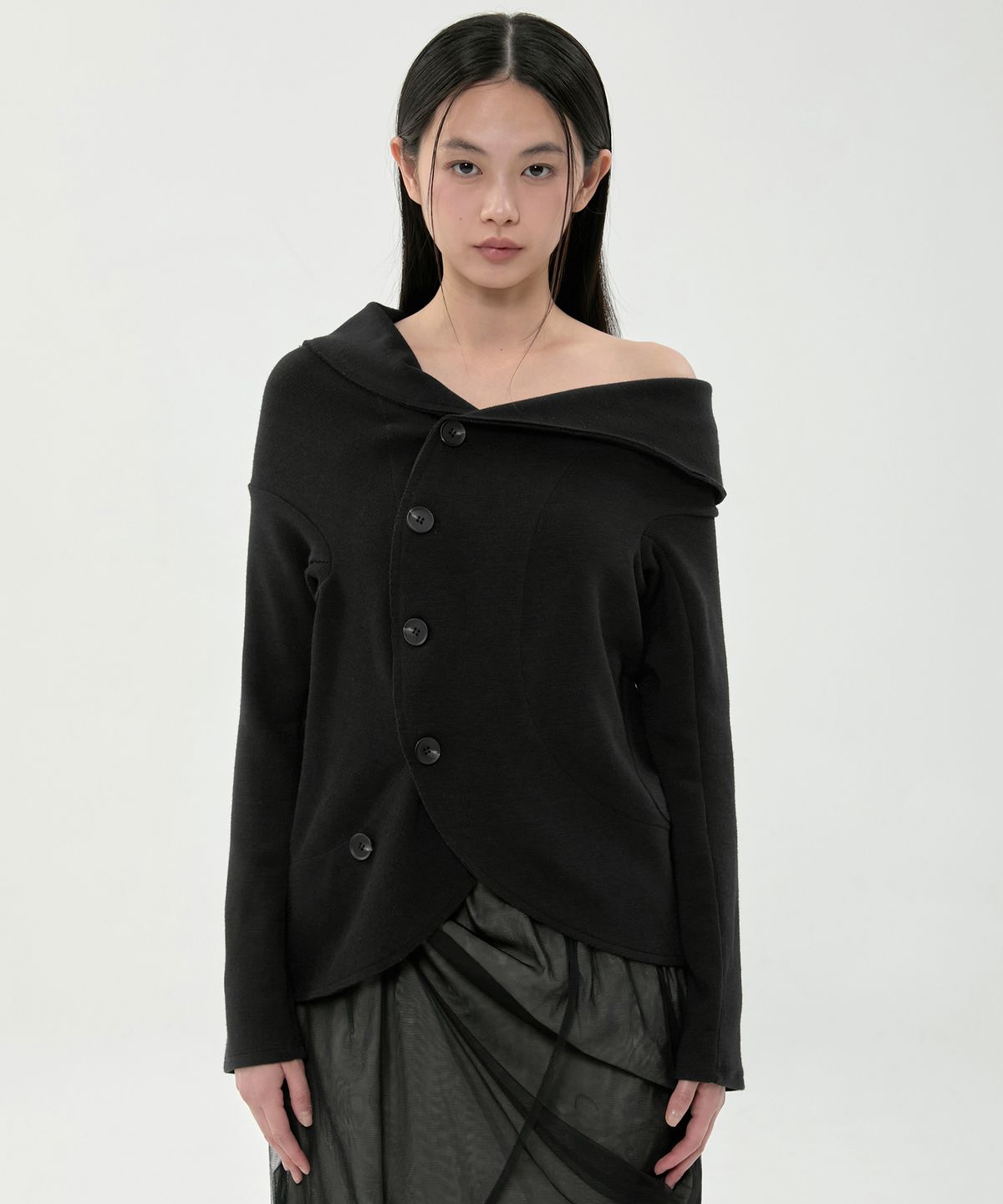 플레어업(FLAREUP) Sculpted Round Jacket (FL-058_Black)
