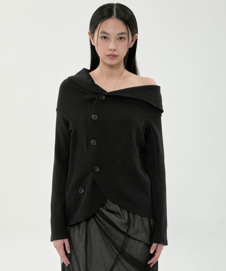 Sculpted Round Jacket (FL-058_Black)