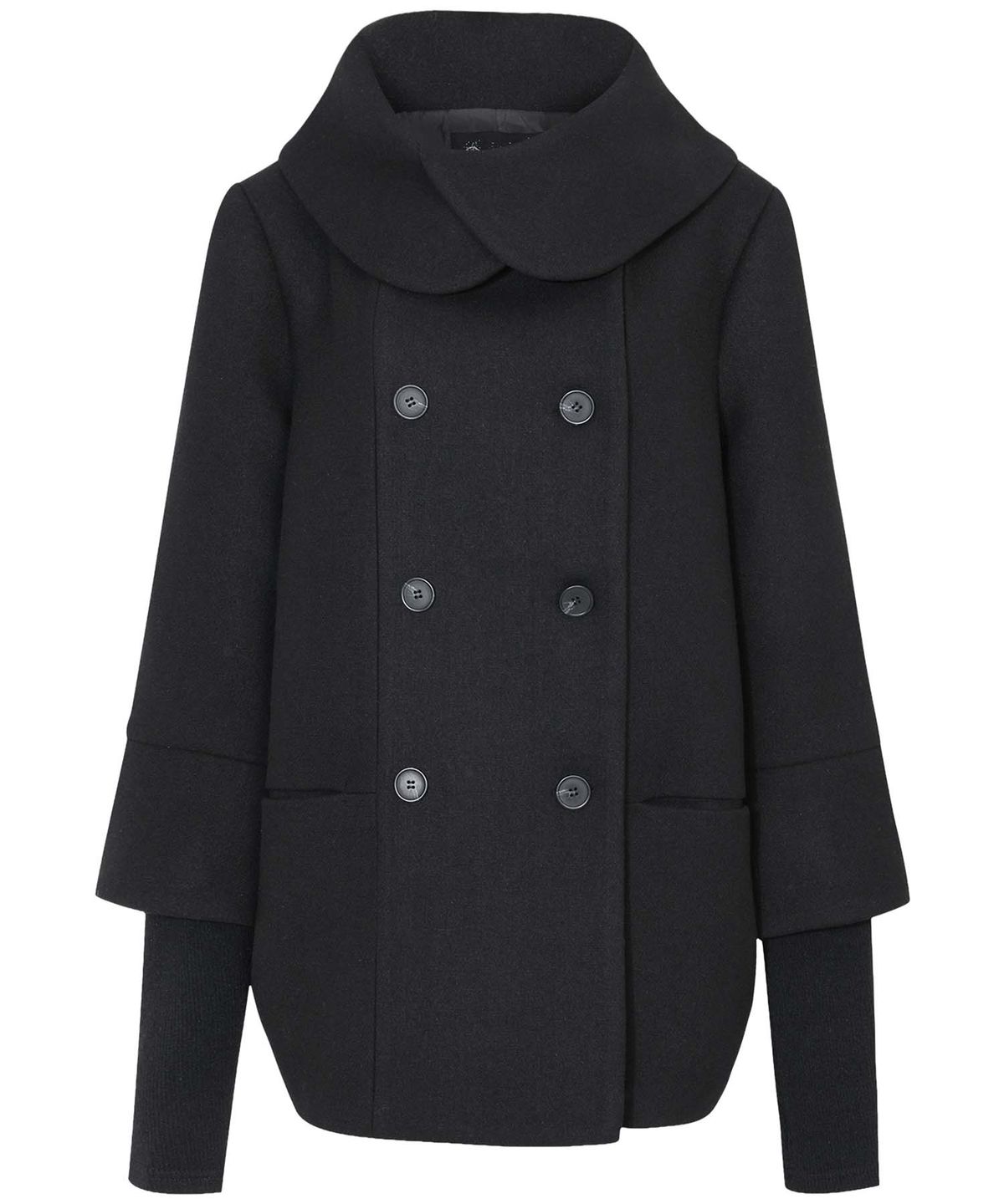 플레어업(FLAREUP) Layered Double Wool Coat (FL-060_Black)