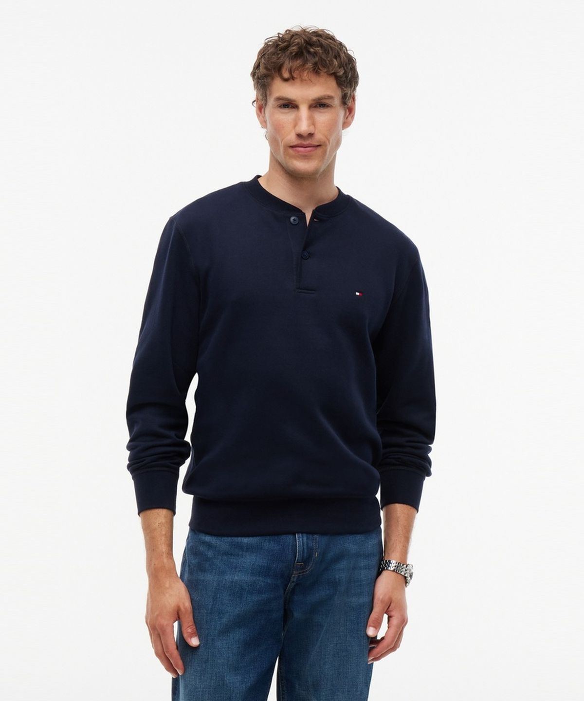 타미힐피거(TOMMY HILFIGER) 에센셜 플리스 헨리넥 탑 (T12G7TPO110MT1DW5)