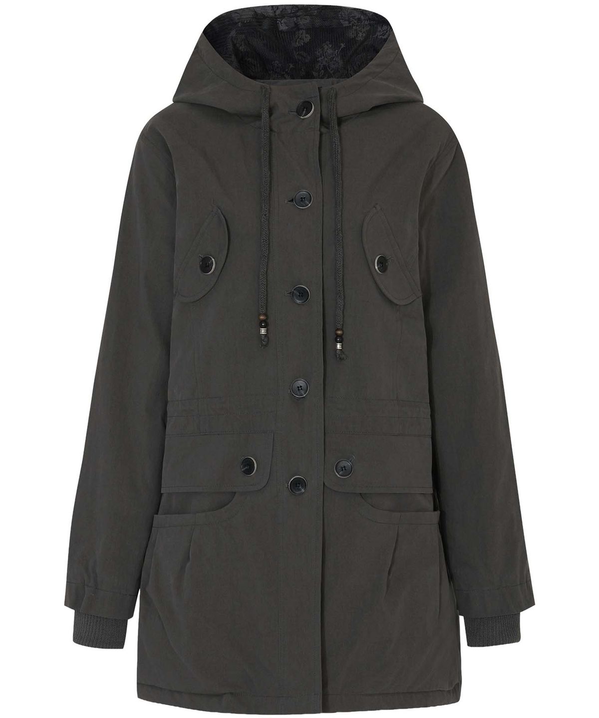 플레어업(FLAREUP) Orb Flap Hooded Parka (FL-064_Charcoal)