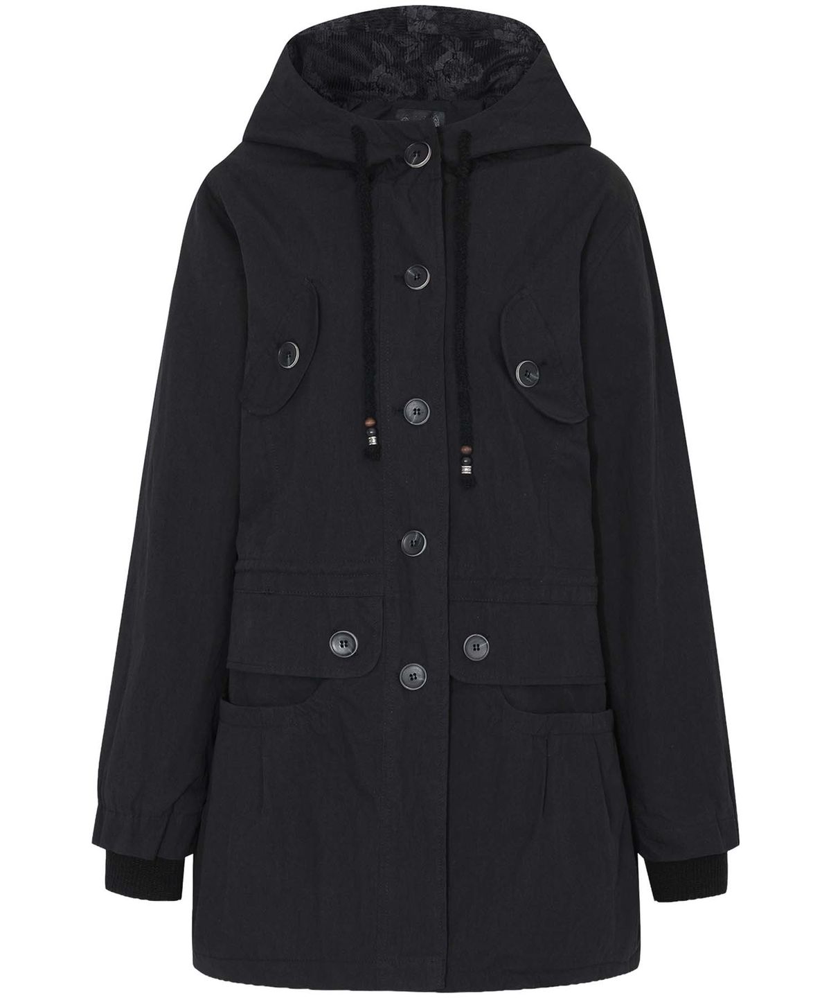 플레어업(FLAREUP) Orb Flap Hooded Parka (FL-064_Black)