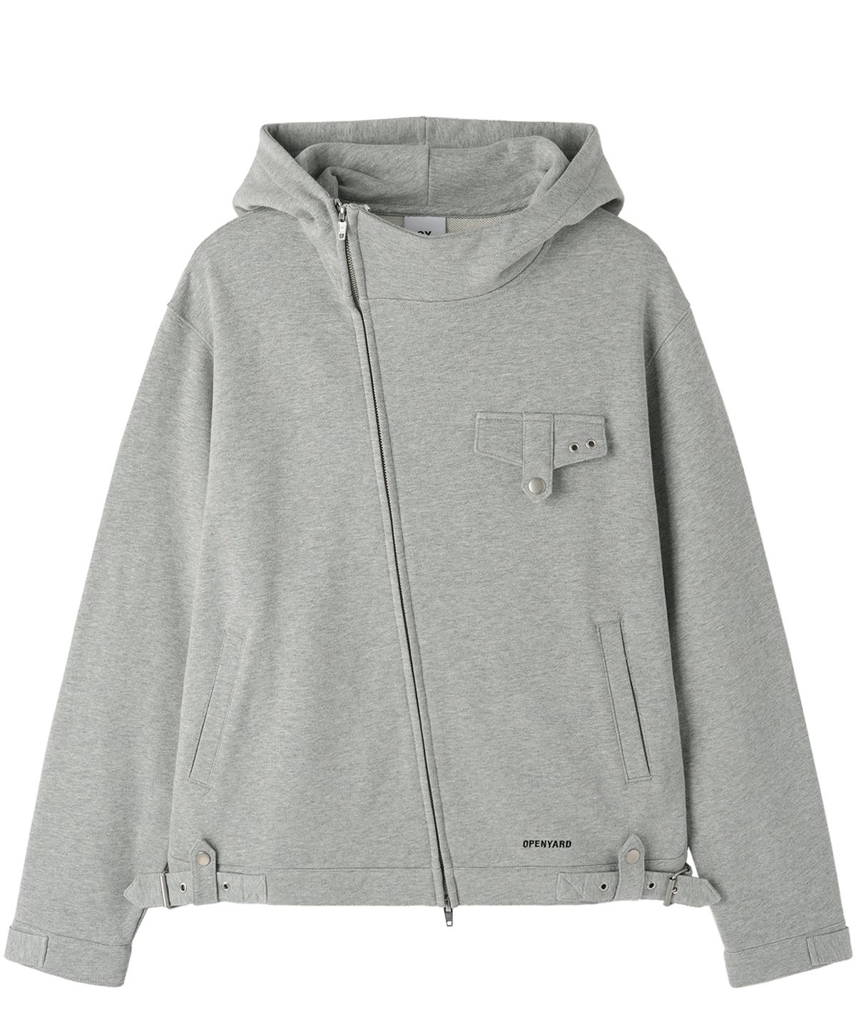오픈야드(오와이)(OPENYARD(OY)) STRUCTURE HOODIE ZIP UP - MELANGE