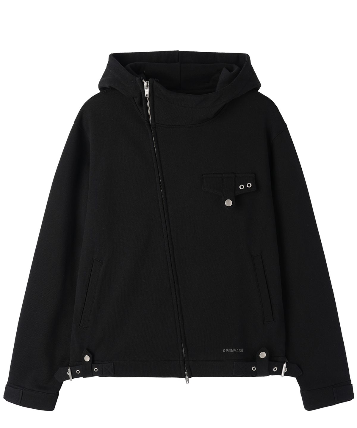 오픈야드(오와이)(OPENYARD(OY)) STRUCTURE HOODIE ZIP UP - BLACK